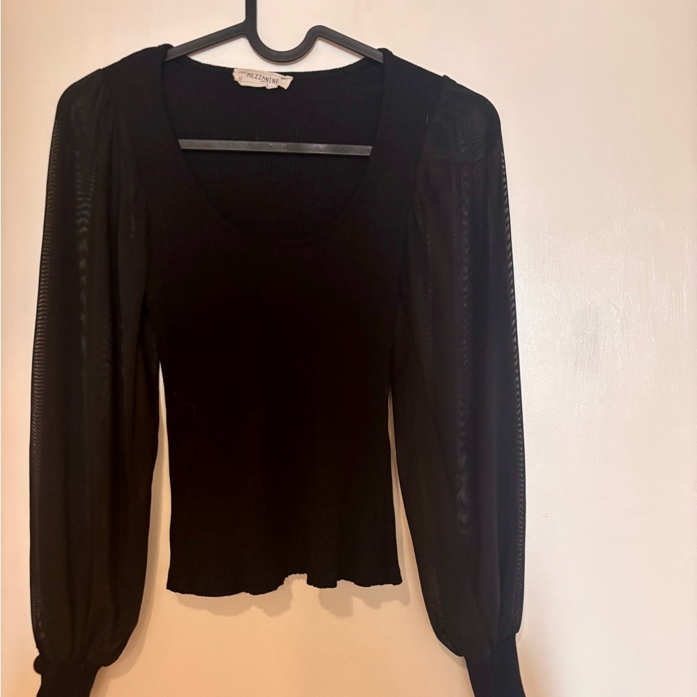 Elegant Black Women's Top, size Xs, Mezzanine